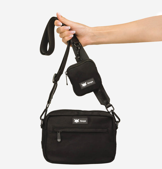 FoxyMom™ Bolso de Paseo de Perro - Color Negro | Foxys